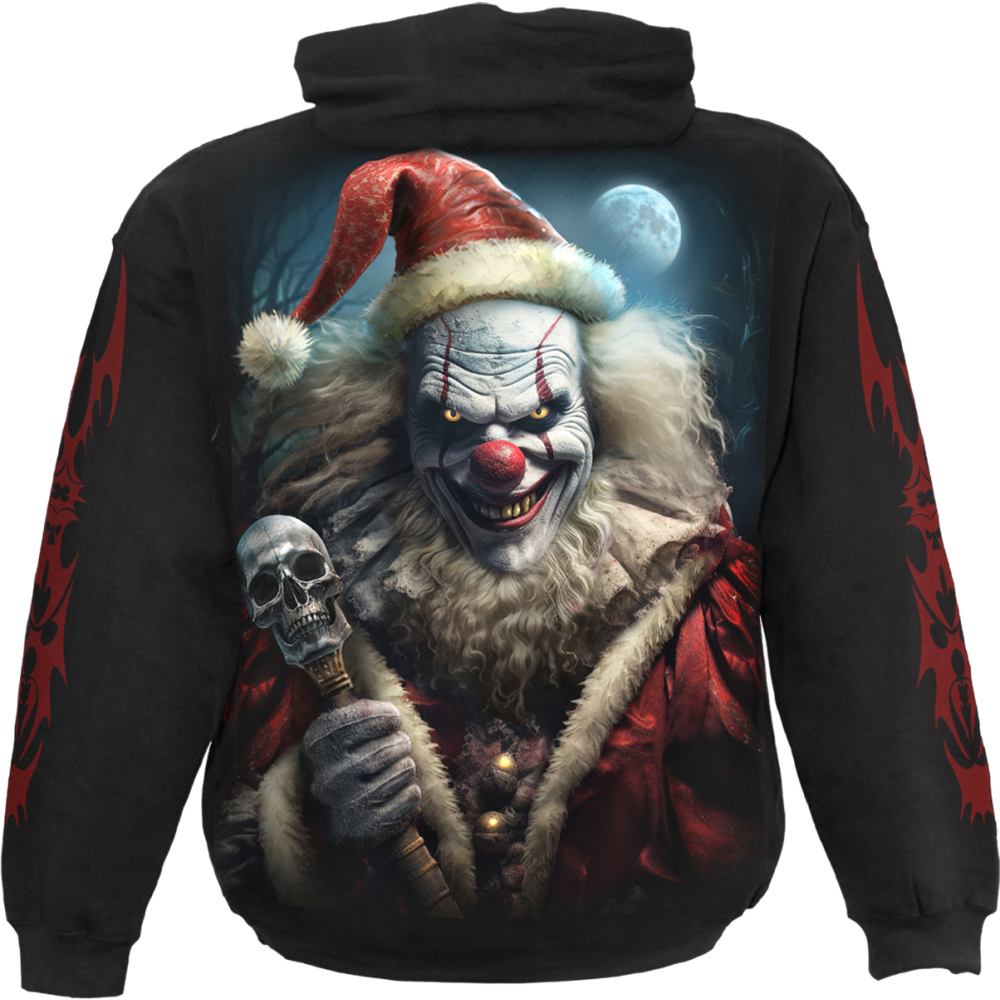 Spiral - Santa Clown Hoodie - Black